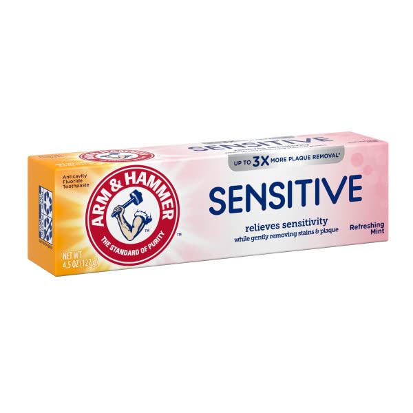 [Australia] - Arm & Hammer Sensitive Teeth and Gums Toothpaste, Refreshing Mint Flavor, 4.5 Ounce (Pack of 3) 