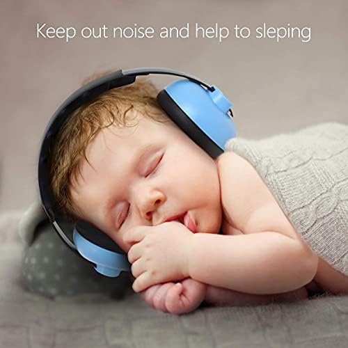 [Australia] - Noise Cancelling Headphones for Kids, Babies Ear Protection Earmuffs Noise Reduction for 0-3 Years Babies, Toddlers, Infant (Blue) Blue 
