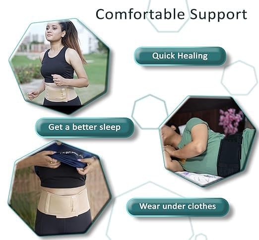 Umbilical Hernia Belt for men (premium compression pad). Umbilical hernia belt for women: prevention of surgery. Abdominal binder for men - Hernia support belt women pain relief Universal Size