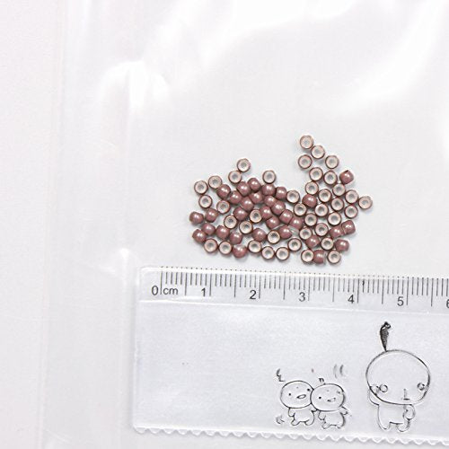 Silicone Nano Ring 1000Pcs/Bottle Nano Ring Beads Micro Links Hair Extension (#5(Brown)) #5(Brown)