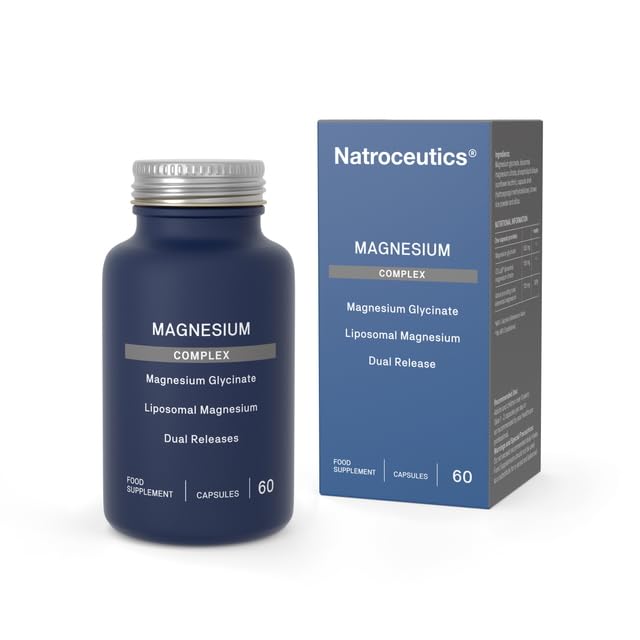 Magnesium Glycinate Complex Supplement| 60 Vegan Capsules| Liposomal Magnesium| Dual Release
