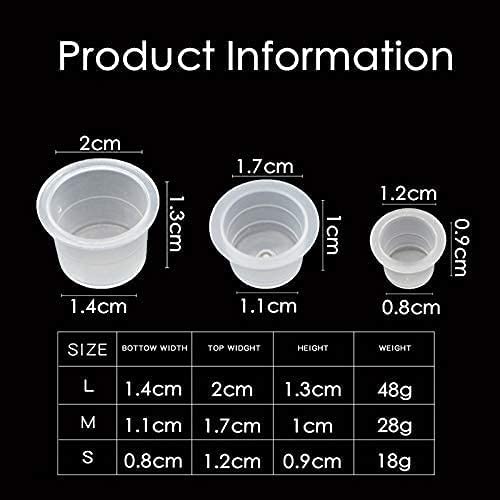 [Australia] - 300pcs Tattoo Ink Caps with 2 Cups Holders - Moricher 100 Small 100 Medium 100 Large Tattoo Ink Cups +2 Cups Holders for Tattoo Ink Permanent Makeup Container Cap Tattoo Accessory 
