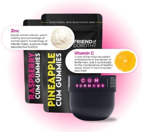 Raspberry C*M Gummies Improves Sperm Volume and Load Semen Volume Supplement - 60 Capsules - Raspberry