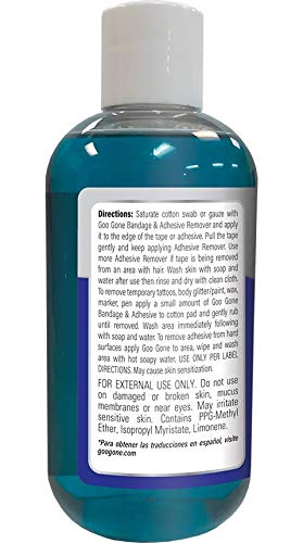 [Australia] - Goo Gone Bandage Adhesive Remover For Skin - 8 Ounce - Safe Method to Remove Sports Tape, KT Tape, Temporary Tattoos, Ink, Medical Bandages and More 8 Fl Oz (Pack of 1) 