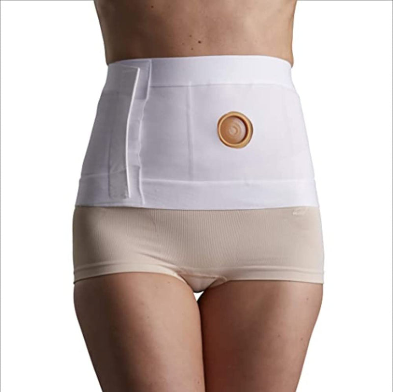 Belt with Panel Maximum Stoma and Hernia Support Compression by TYTEX White Medium