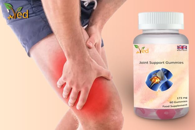 [Australia] - Ved Joint Support Supplement Gummies Extra Strength Glucosamine Gummies for Adults, Men and Women, Joint Support Gums, 173 mg Per Serving, 60 Gummies (60 Day Supply) 