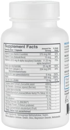 Men’s Healthy Hair Growth Supplements – DHT-Blocking Botanicals with Biotin, Niacin, Zinc & Pumpkin Seed - Rich in Vitamins & Minerals – Supports Thicker, Fuller Hair – 60 Capsules (2-Month Supply)