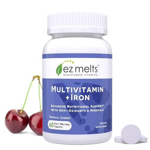 EZ Melts Vitamin B Complex and Multivitamin with Iron, Sugar Free, 1-2 Month Supply