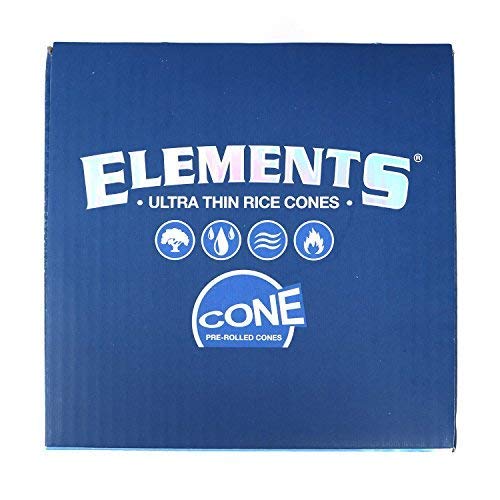 [Australia] - Elements Ultra Thin Rolling Paper Cones 1 1/4 | 100 Pack | Pre Rolled with Tips and Packing Tubes Included 
