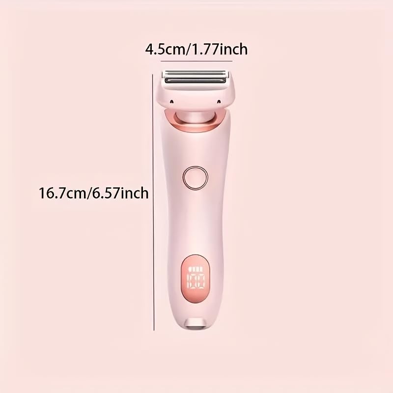 [Australia] - Livora Electric Shaver for Women,2 in 1 Wet & Dry Painless Hair Removal with 2 Removable Heads,Rechargeable Cordless Womens Razor for Bikini,Legs,Arms,Underarm Area,IPX7 Waterproof(Pink) Pink 