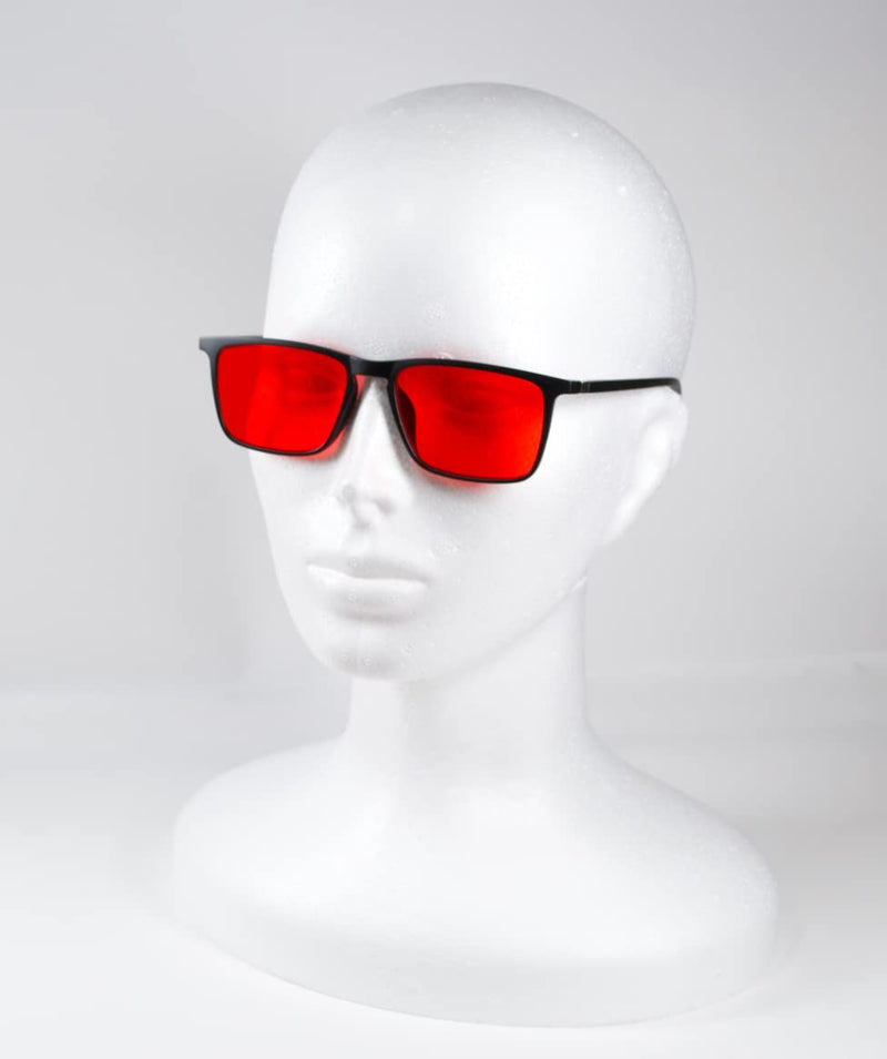 [Australia] - UVtech SLEEP-3R 100% blue light filter and green light filter red glasses computer glasses PC gaming bluelight filter UV blue light blocking glasses anti women men red 