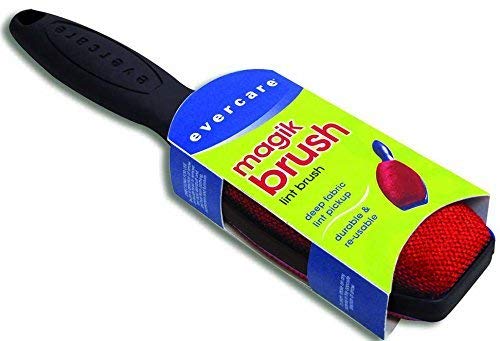 [Australia] - Evercare Magik Brush (Double Sided Lint Pic-Up Brush for Pet Lint & Dust) - (Black Handle) 