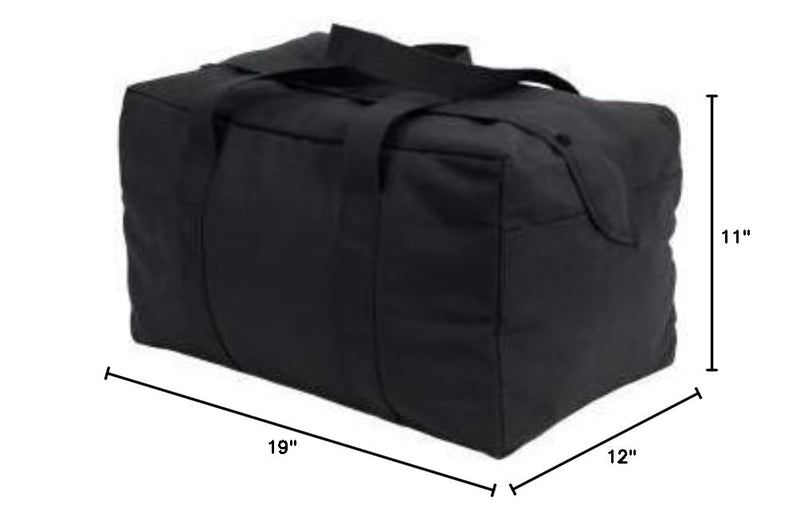 Rothco Canvas Small Parachute Cargo Bag, Black