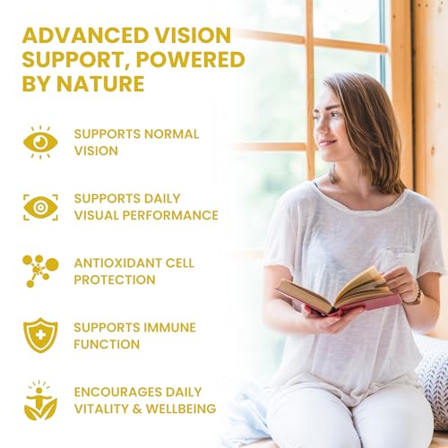Lutein 30mg, Zeaxanthin 9mg & Meso-Zeaxanthin 9mg | Triple Carotenoid Eye Complex | Normal Vision Support | Vitamin A, C & Zinc | 90 Vegan Capsules | GMP & 3rd Party Lab Tested