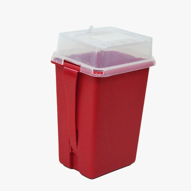 [Australia] - Sharps Container, Jabware, 1 Quart, in Home and Lab Usage Biohazard Needle and Syringe Disposal (Pack of 1) Red 