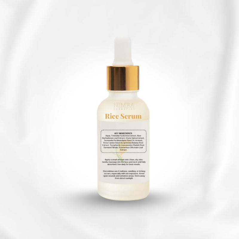 NIMBA Rice Serum for Glass Skin | Premium Anti-Aging Face Serum with Tremella Extract & Sweet Potato | Deep Hydration, Skin Barrier Natural & Handmade
