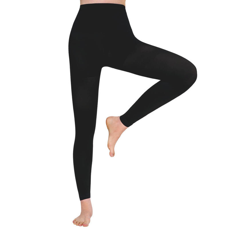 [Australia] - Evolyline Medical compression stockings for women and men, long 20-30 mmHg, class II graduated compression tights, support stockings, toe-free compression trousers for varicose veins, edema, black, XXL 