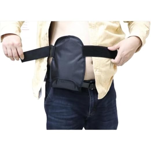[Australia] - Ostomy bag- Comfortable Colostomy Belt, Support Ostomy Bag Covers, Ostomy Belt for Men and Women - Adjustable Ostomy Support Belt (Black, Adjustable) Black 