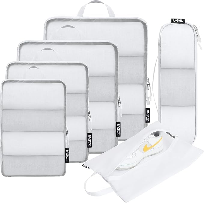 BAGAIL 8 Set Packing Cubes and 6 Set Ultralight Compression Packing Cubes