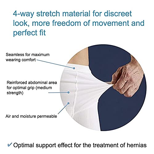 [Australia] - Regular Male Boxer Low for Medium Ostomy and Hernia Support (Black, M) | Seamless Ostomy & Hernia Briefs for Men | Comfortable Ostomy & Hernia Support Underwear | Colostomy Support Garment Black 