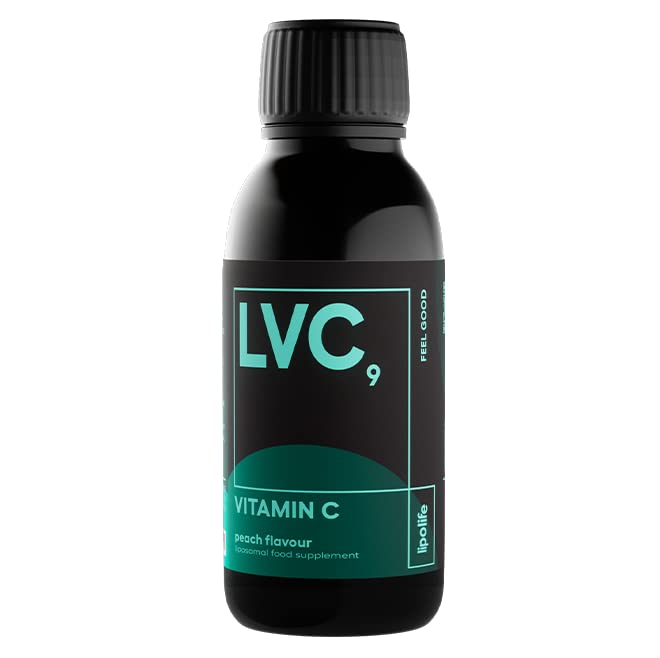 liposomal high Strength Vitamin C 1000mg (Peach Flavour) - lipolife LVC9. 30 Day Supply. Formulated with Quali-C and Sunflower phospholipids. Superior Nutrient delivery 150 ml (Pack of 1)