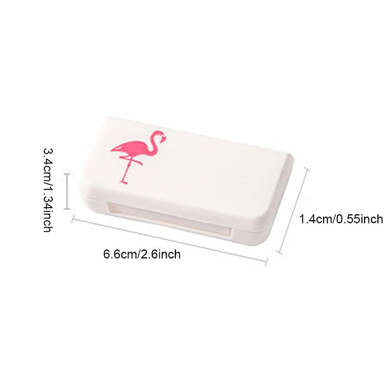 Daily Pill Box Case Waterproof Medicine Organizer Vitamin Holder Mini Pill Medicine Container for Travel Use -3 Compartments-Cactus Cactus