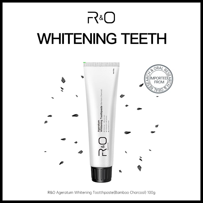 [Australia] - R&O Ageratum Whitening Toothpaste with Bamboo Charcoal, 3.53 oz - Great for Teeth Whitening, Reduces Plaque, Removes Stubborn Stains, Promotes Oral Health, Long - Lasting Fresh Breath (1) 1 