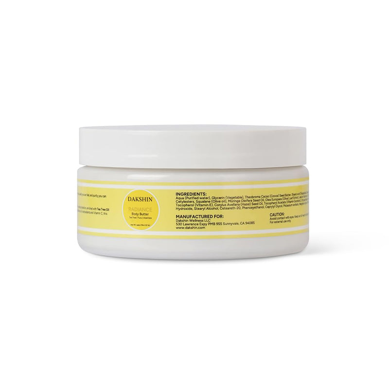 DAKSHIN Radiance Whipped Body Butter | Shea & Cocoa Butter with Goji, Kakadu Plum, Argan Oil & Vitamin E | Deep Nourishing Glow Moisturizer for Dry Skin | 236ml