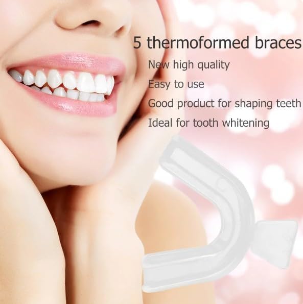 [Australia] - 4Pcs Transparent Mouth Guard Silicone Grinding Guard Teeth Whitening Tray Sleeping Gum Shield for Sports Bruxism Bite Guard Easy to Use,Teeth Grinding Guards, Health and Household, Oral Pain Relief 