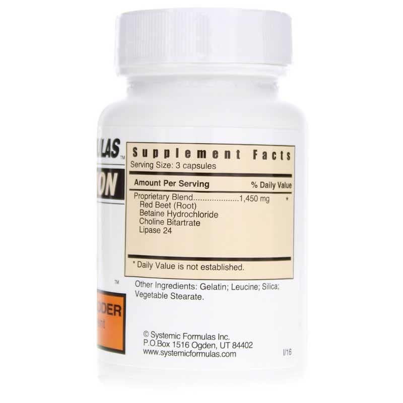 [Australia] - Systemic Formulas Lb – Liver/Gall Bladder 60 Capsules Bio Function #61. Liver + Gall Bladder Support, Portal Duct Function Supplement. Contains Red Beet Root Powder. 