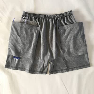 [Australia] - Shorts for Nephrostomy Bag, Catheter Leg Bag Holder Support Underwear for Drainage Bag Ostomy Care Clothes Large 