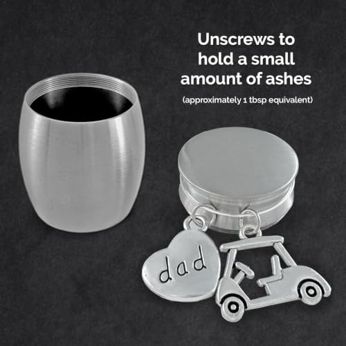 Dad Golf Small Urn for Ashes Mini Keepsake Cremation Urns for Loss of Dad