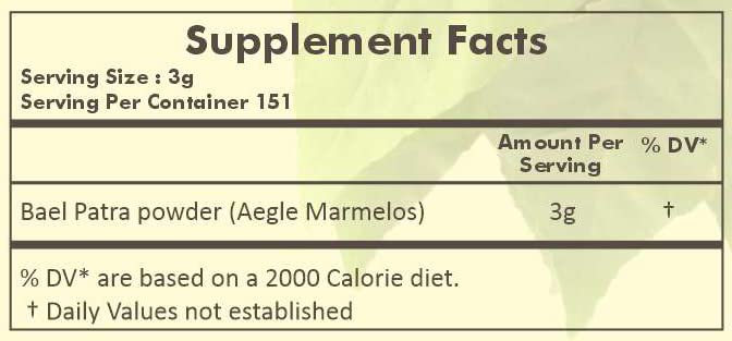 [Australia] - HERBAL HILLS Bael Patra Powder Bael Leaf Bilva Powder Aegle Marmelos 16 Oz, Pack of 1 1 Pound (Pack of 1) 