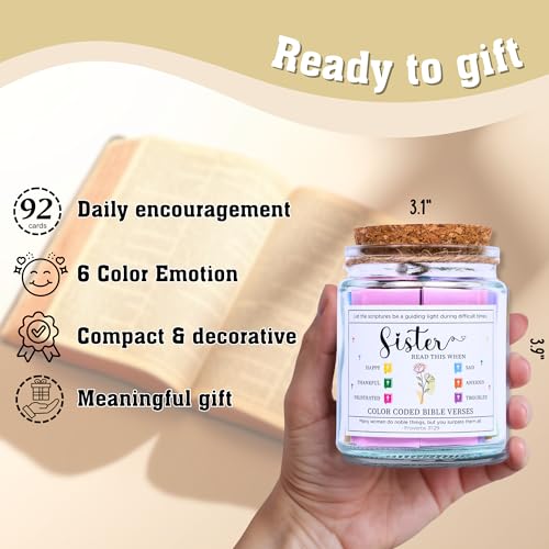 Bible Verse Jar for Sister – 92 Faith Scriptures Bible For Sister