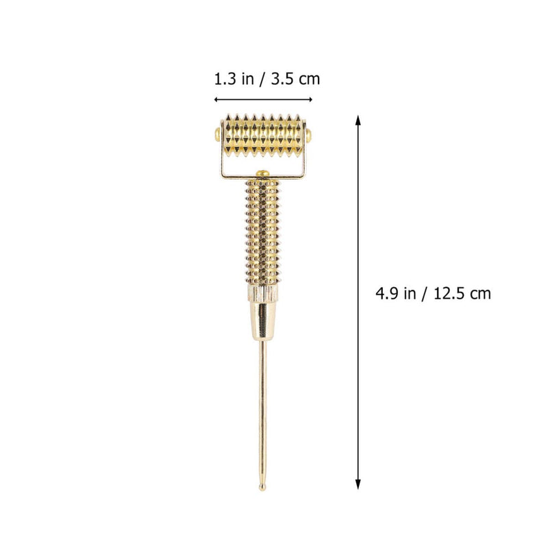 [Australia] - Roller Stick Copper Needle Ear Detecting Massager Spring Acupoint Flexible Acupuncture Golden Massage Er Pen Probe 