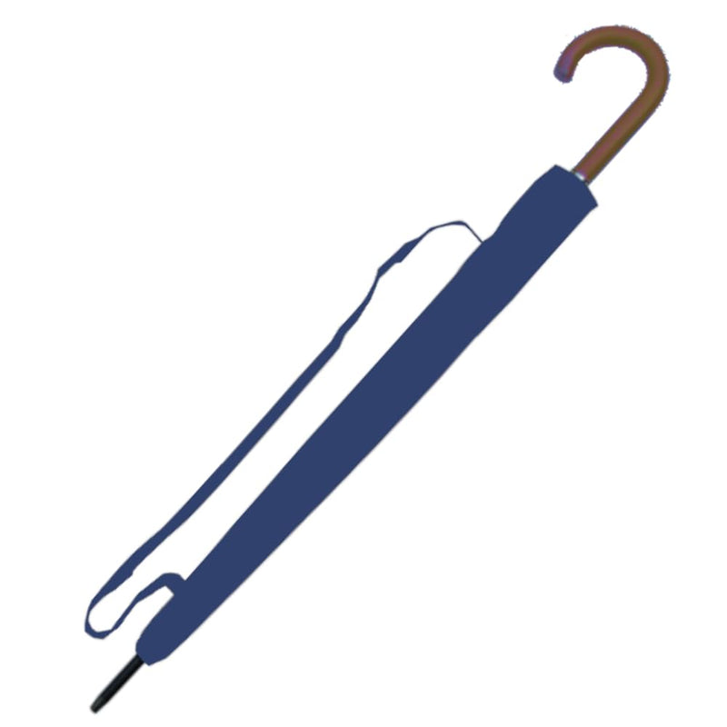 Extra Strong - Windproof Large Strong Umbrella for Rain and Wind - Vented | Double Canopy - Auto - Heavy Duty - Solid Wood Hook Handle - Golf Navy Blue