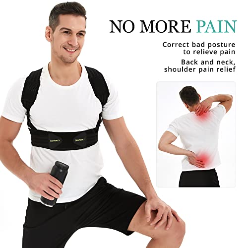 [Australia] - Posture Corrector for Men and Women, Adjustable Upper Back Brace, Muscle Memory Support Straightener, Providing Pain Relief from Neck, Shoulder, and Upper and Lower Back, Large-X Large(37''-47'') Back-L/XL 