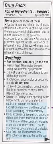 iVIZIA Sterile Lubricant Eye Drops for Dry Eyes, Preservative-Free, Moisturizing, Dry Eye Relief, Contact Lens Friendly, 0.33 fl oz Bottle 10ml