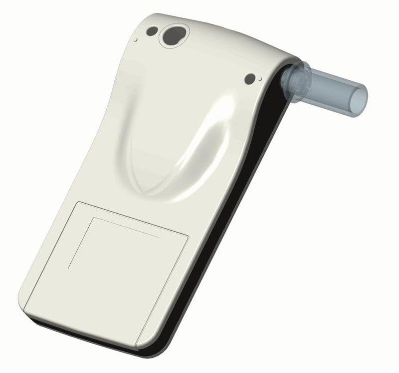 Alcohol Test with Large 2.2'' 3 Color Display. Ultra Thin 12mm Thick Portable Breath Analyzer. Rechargeable with 200 Memories & Perpetual Calendar; Low Standby (Multicoloured White)