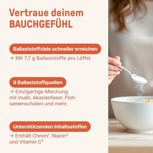 [Australia] - BRAINEFFECT DAILY FIBER - Sugar-free fiber powder with 9 fiber sources for digestion and appetite - Inavea™ mix with psyllium husks, vitamins & more - 330g (30 servings) 