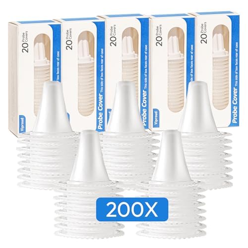 [Australia] - Pack of 200 ear thermometer replacement protective caps, probe covers, lens filters, refill caps for all Braun ear thermometers, BPA-free disposable covers for ear fever thermometers 