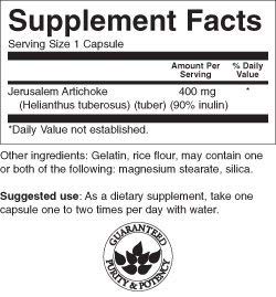[Australia] - Swanson Full Spectrum Jerusalem Artichoke 400 Milligrams 60 Capsules 