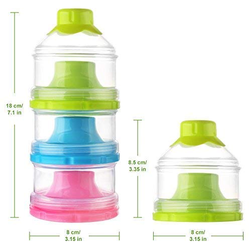 [Australia] - Accmor Baby Formula Dispenser, Non-Spill Stackable Formula Dispenser On The Go, Baby & Kids Snack Containers, Formula Container for Travel, BPA Free 2 pack 