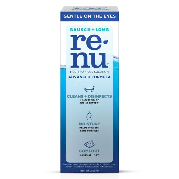 [Australia] - Renu Advanced Formula Multi-Purpose Solution, Gentle on Eyes, Cleans & Disinfects, Moisturizes for Comfort, Travel Size 2 fl oz (Pack of 2) 