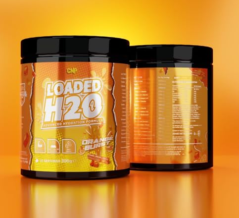 CNP Professional Loaded H20 Advanced Hydration Formula with Potassium, Sodium & Chloride for Electrolyte Balance. 20 Servings, 300g 5 Mouth-Watering Flavours (300g, Orange Burst)