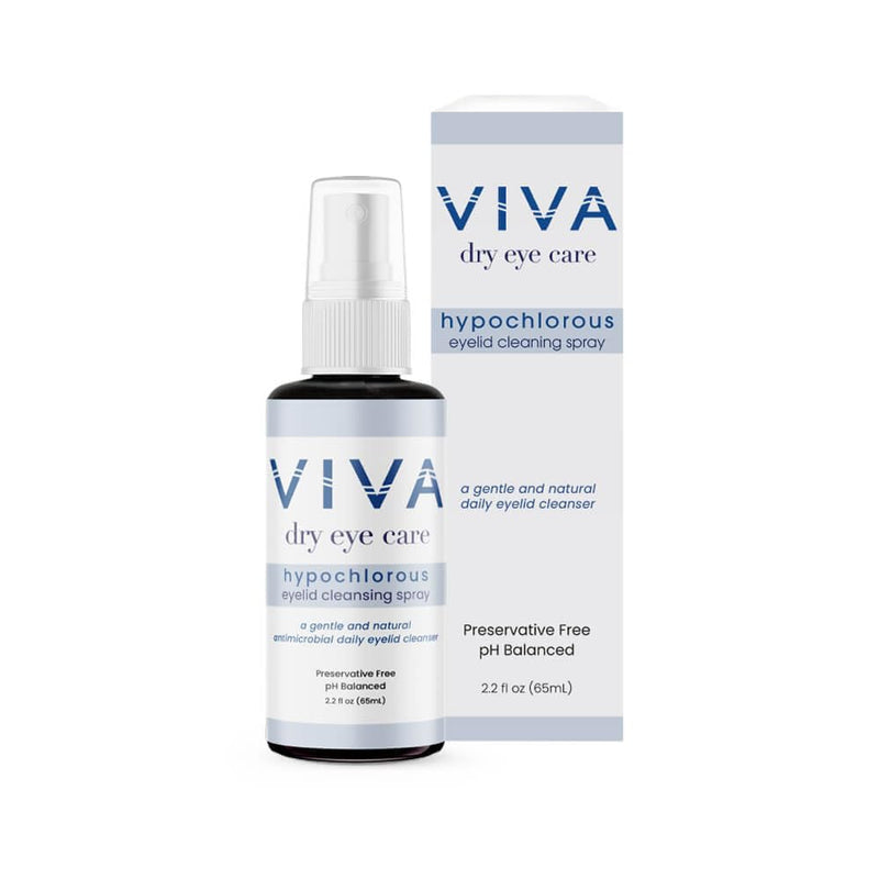 [Australia] - VIVA Eyelid Cleansing Spray | Pure, Hypochlorous Acid | Gentle, Effective Eyelid & Lash Cleanser to Remove Allergens, Dirt, Oils, Makeup | 2.2 fl oz (65ml) 