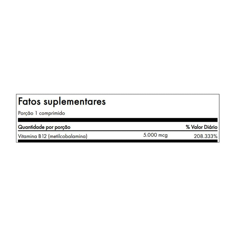 Swanson Vitamin B-12 Methylcobalamin, 5000 mcg, 60 Tablets | High-Absorption Methylcobalamin, the Neurologically Active Form of B12, Supports Proper Red Blood Cell Formation 60 Count (Pack of 1)
