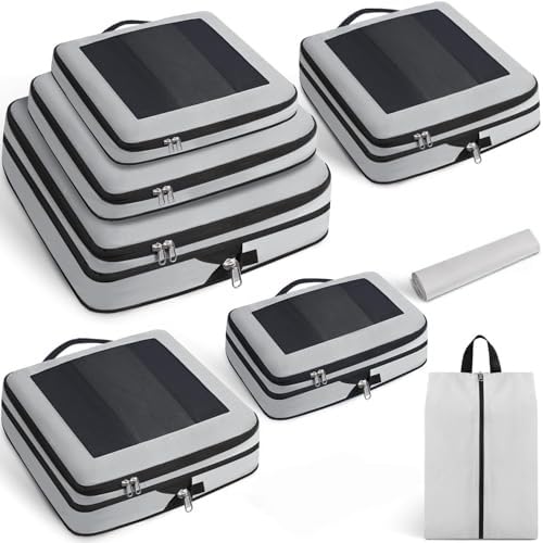 Compression Packing Cubes and Toiletry Bag