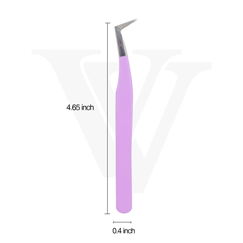 VAVALASH Lash Tweezers - Diamond Grip for Eyelash Extensions - Volume & Classic Fans - Purple, Volume Boot Tweezer Volume Boot Tweezer-Purple 1 Pcs