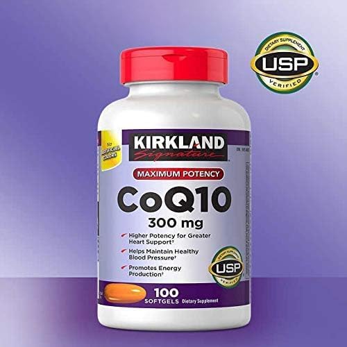 [Australia] - Kirkland Signature CoQ10 300mg 100 Softgels 100 Count (Pack of 1) 